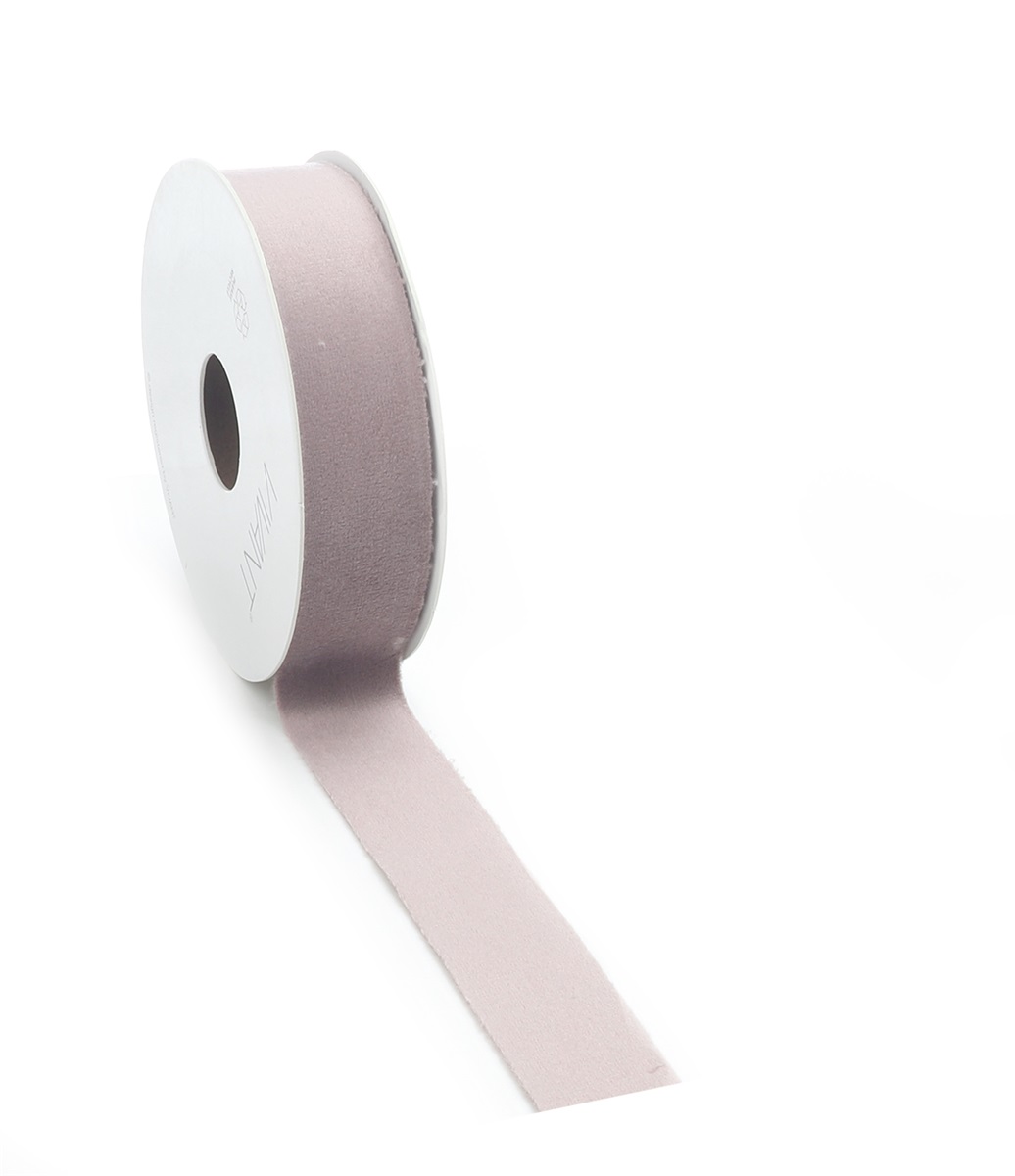 Borði velvet 25mm*5m old lila