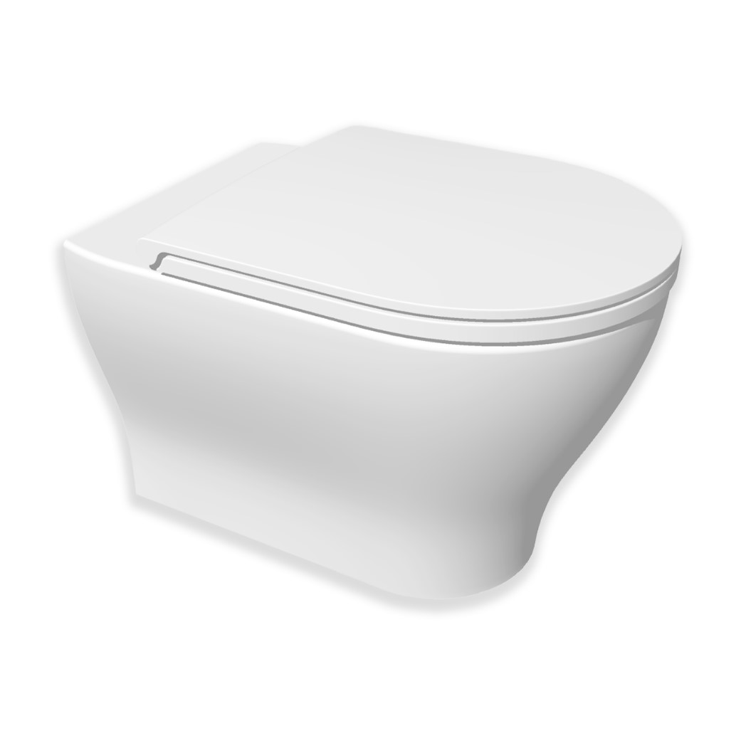 WC veggskál Novalite með setu.