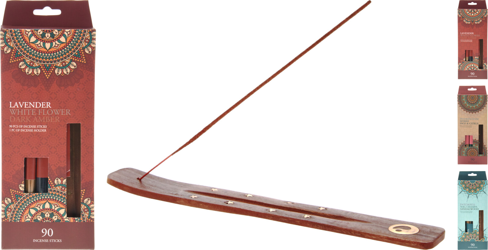 Reykelsi 90stk og standur