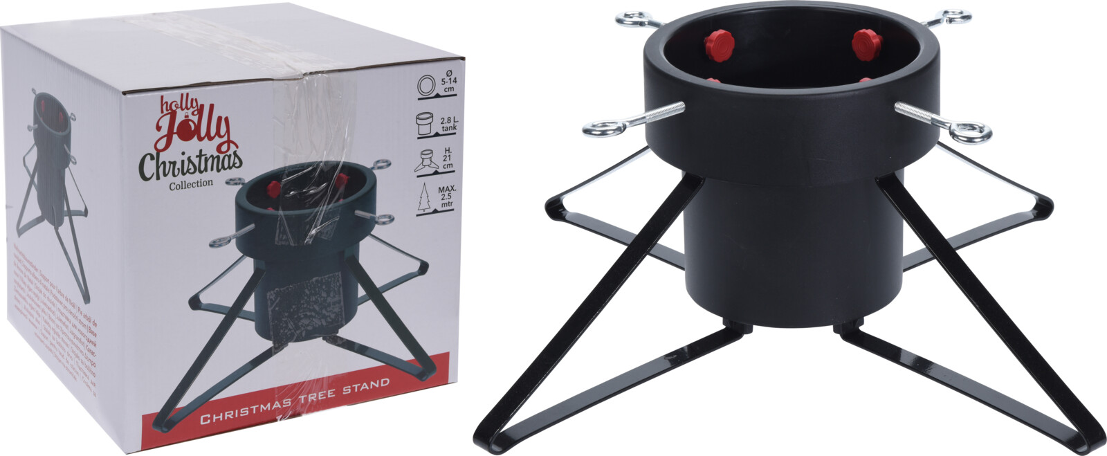 Jólatrésfótur stór svartur