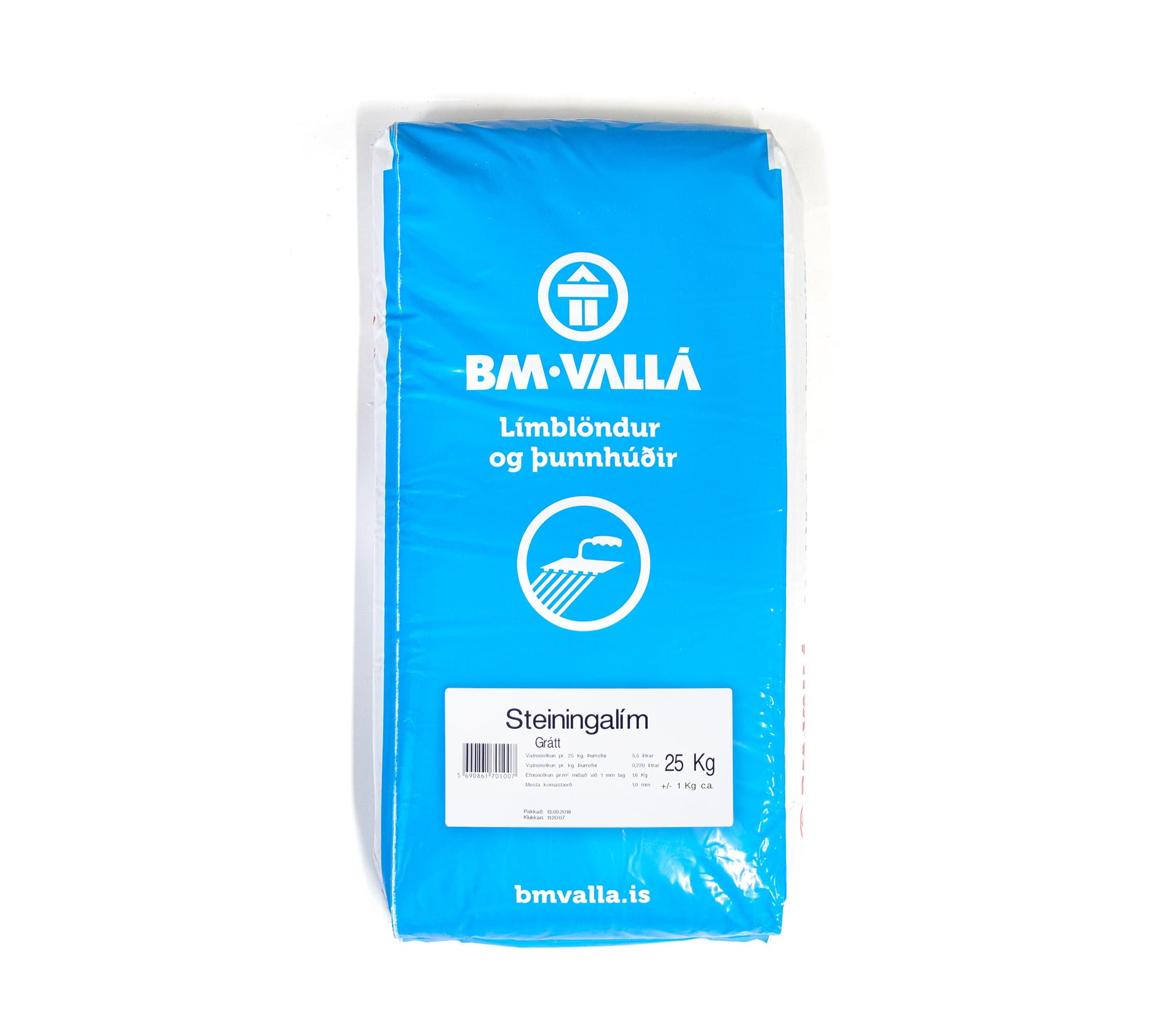 STEININGARLÍM SEMENTSGRÁTT 25KG