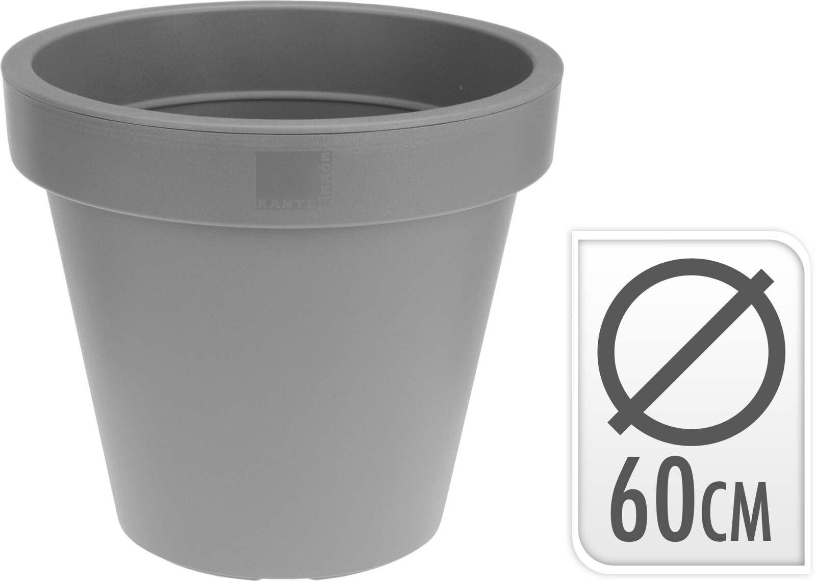 Blómapottur grár 60cm