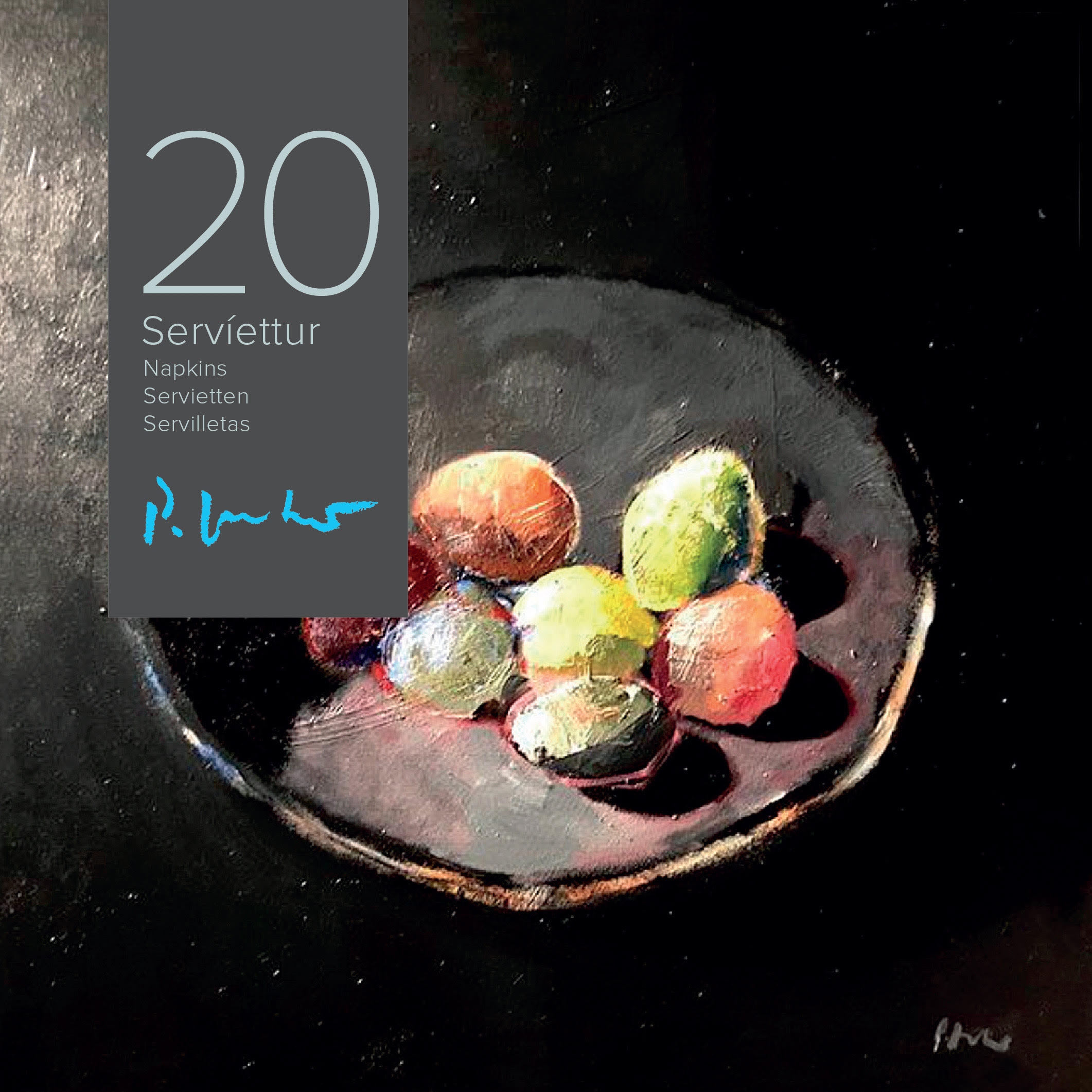 Servíettur P. Gautur skál