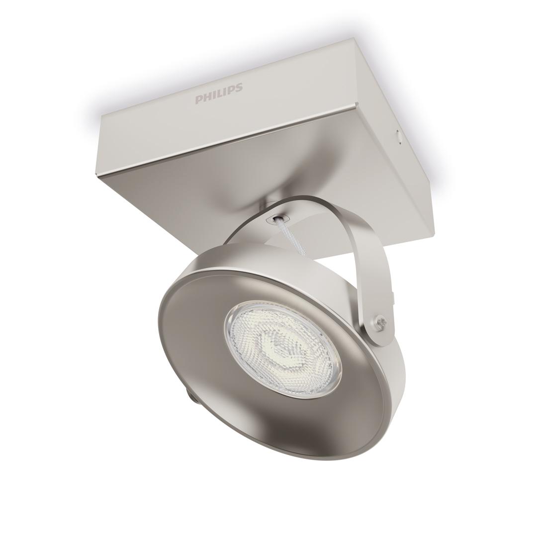 Spur kastari nikkel 1 fald, innb LED