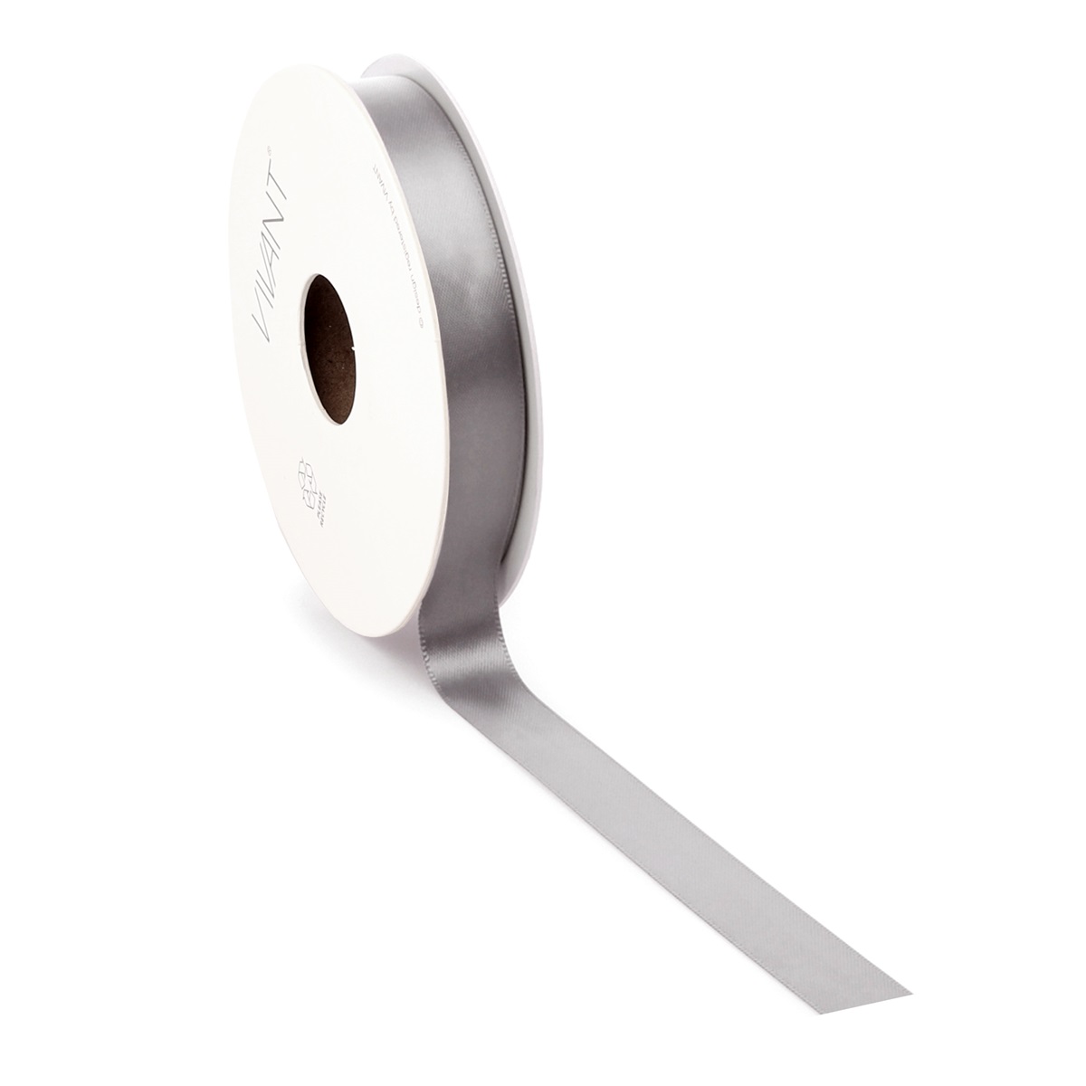 Borði 25m Satin 16mm dökk grár