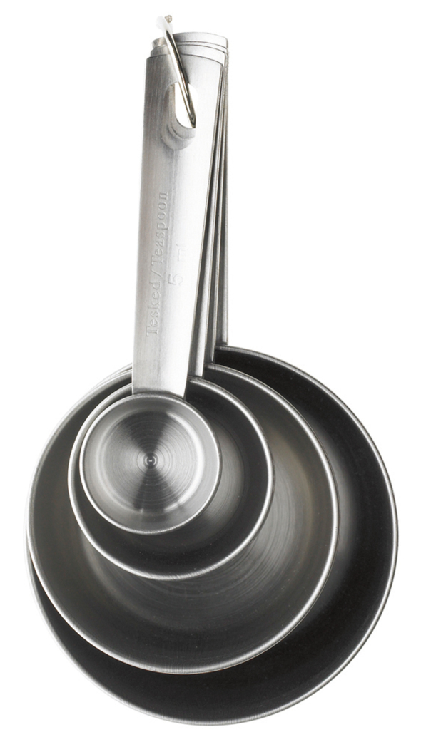 Mæliskeiðar sett 4 stk. stál