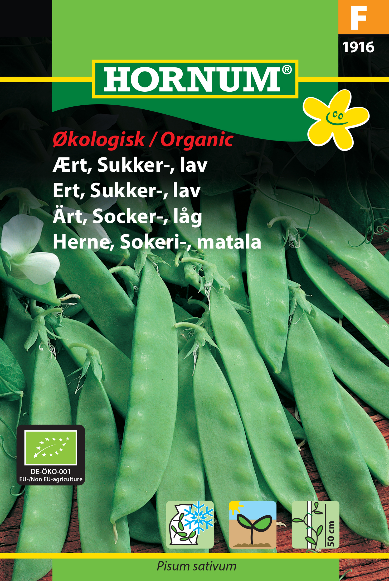 Fræ Garðerta Pisum sativum Norli lífrænt