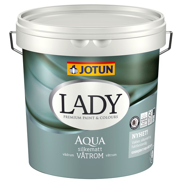Innimálning Lady Aqua 10 2.7 ltr. Hvítt