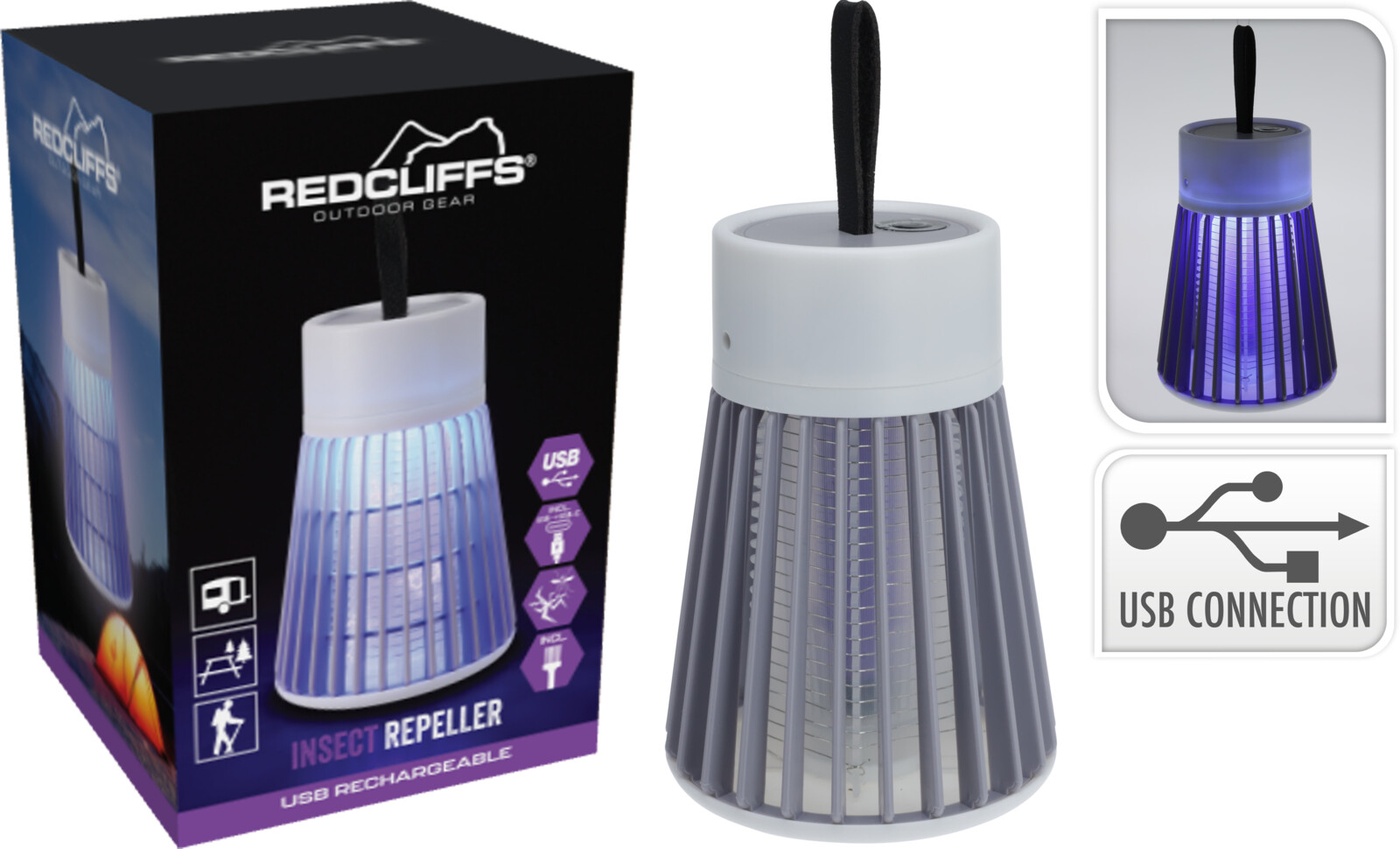 Moskítóflugna lampi endurhlaðanlegur