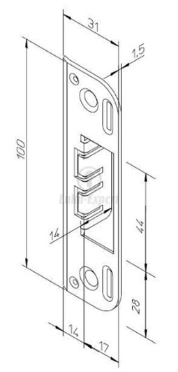 Slúttjárn 084.0045.ZN/FE