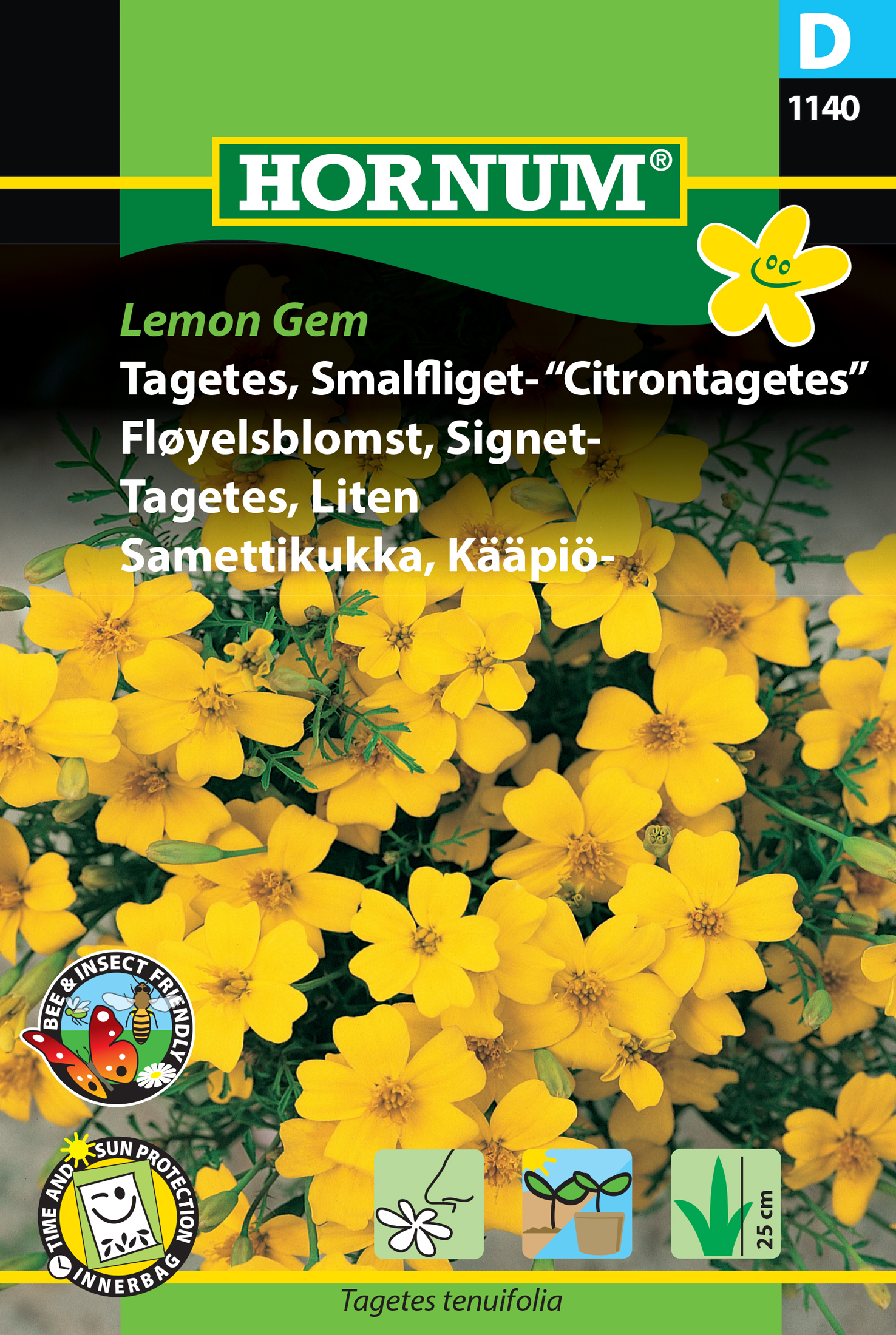 Fræ Dúkablóm Tagetes tenuifolia Lemon Gem