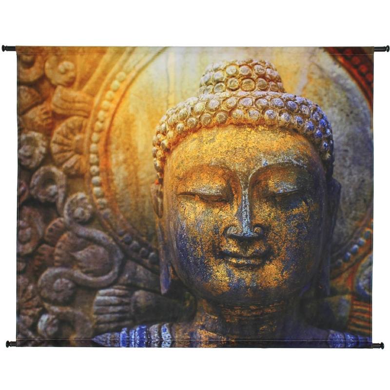 Veggskraut Buddha velvet brúnn 146*110cm