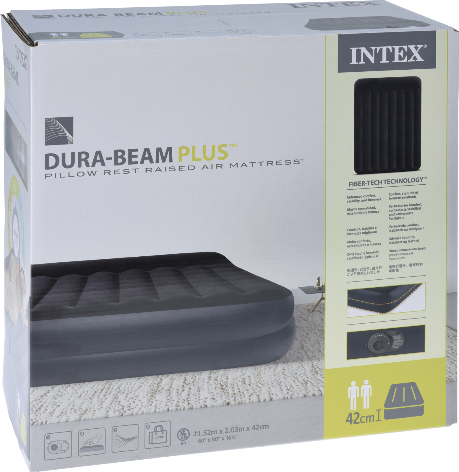 Vindsæng f/2 innb pumpa Intex