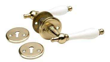 Hurðarhúnn 1411 hvítt mess. m.lykillauf CC30 inni