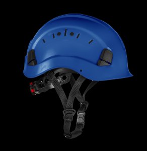Öryggishjálmur IQ með hökuabandi, blár