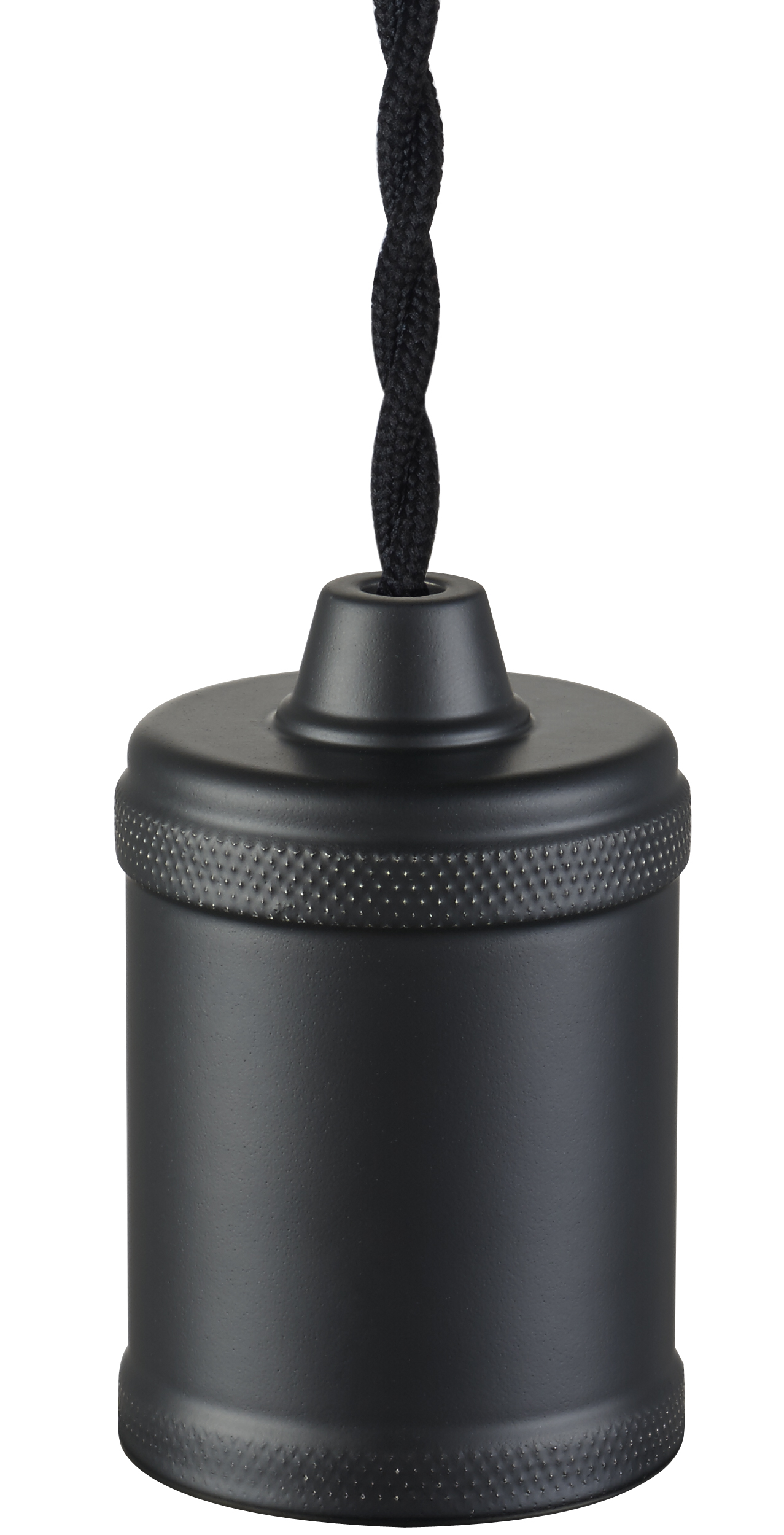 Fatning RAW, málm svört E27