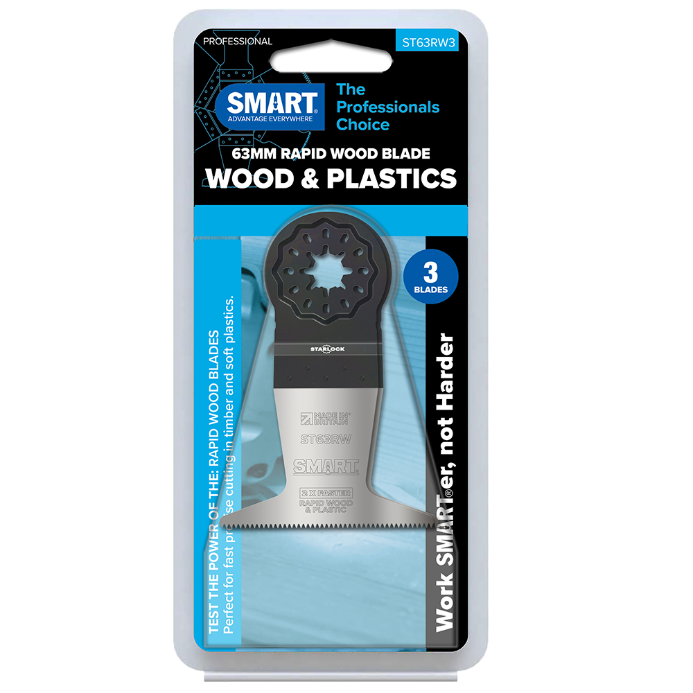 Smart Fjölnotablað 63mm ST63RW3 3stk Rapid Wood