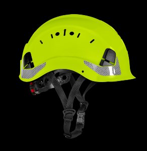 Öryggishjálmur IQ með hökuabandi Hi-viz Gulur