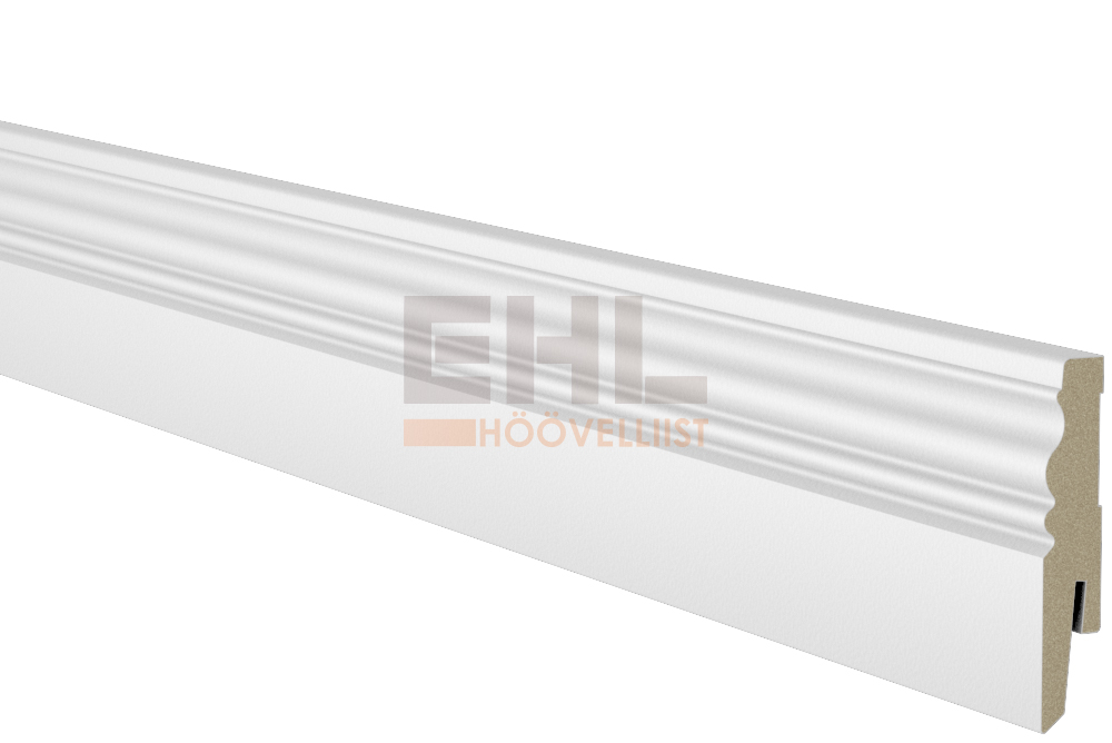 GÓLFLISTI HVÍTUR 18X100X2440 MDF FAUN