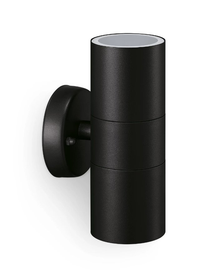 Kylis 2 x veggljóst GU10 Max 25W, svart