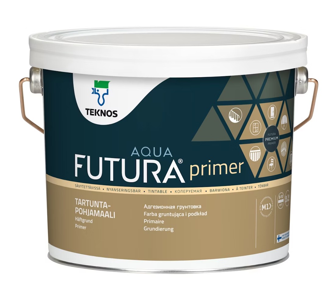 Grunnur Futura Aqua inni & úti hvítur 2,7L