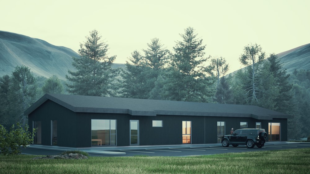 126 + 126m² Fullbúið hús tvíhalla þak