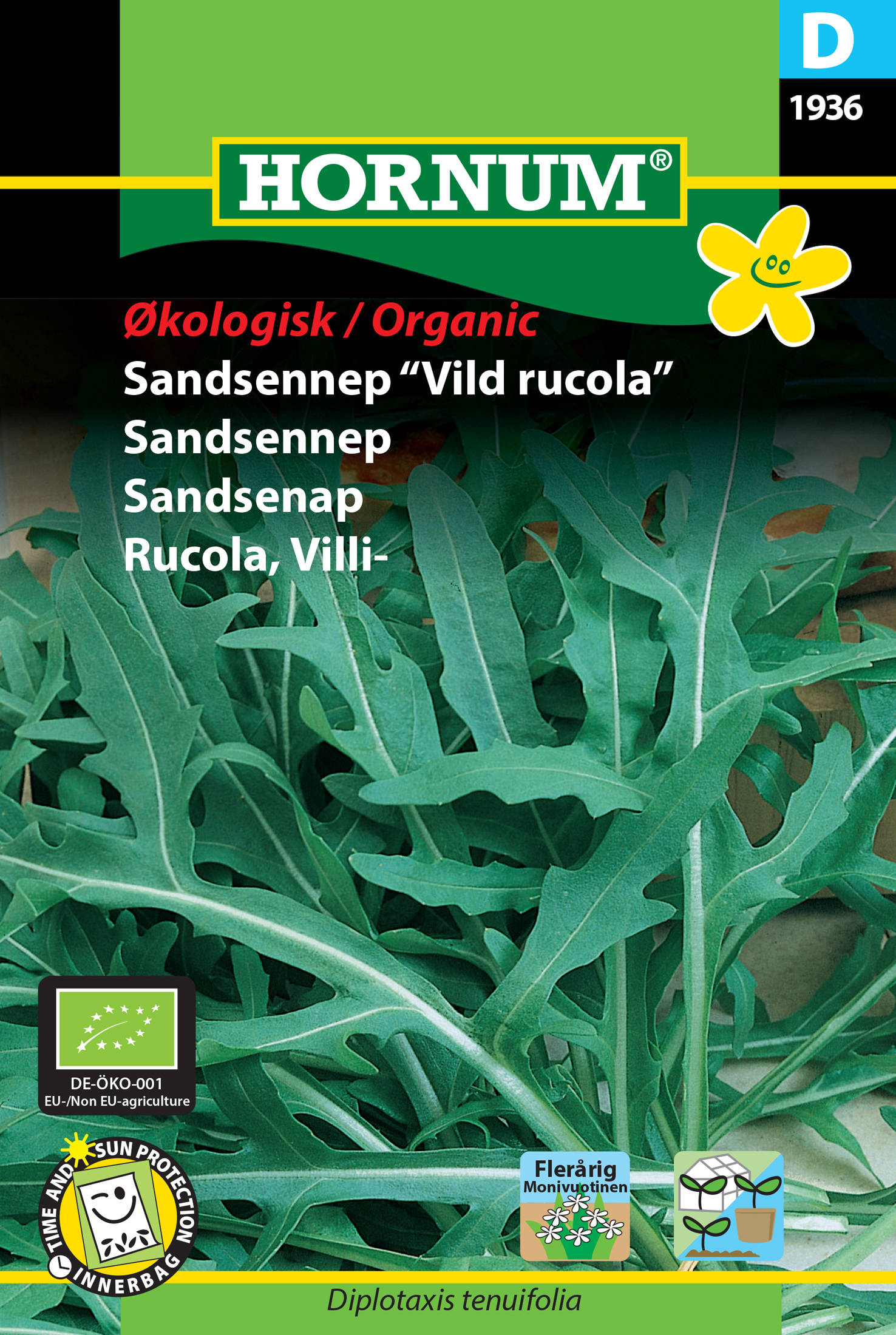 Fræ Villt klettasalat Diplotaxis tenuifolia lífrænt