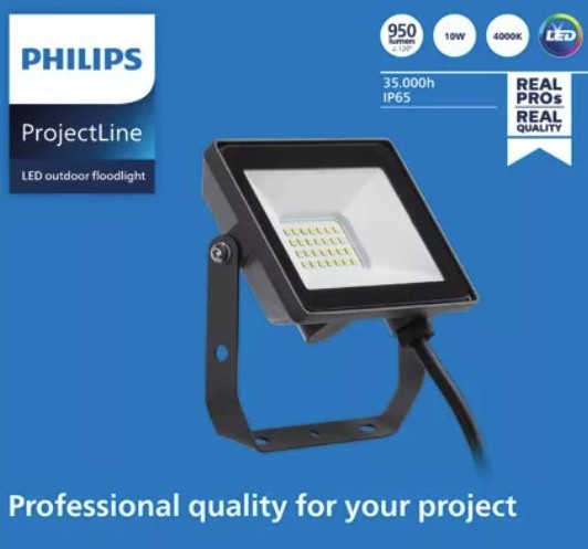 Projectline Útikastari flóðljós 10W 4000K 950lm