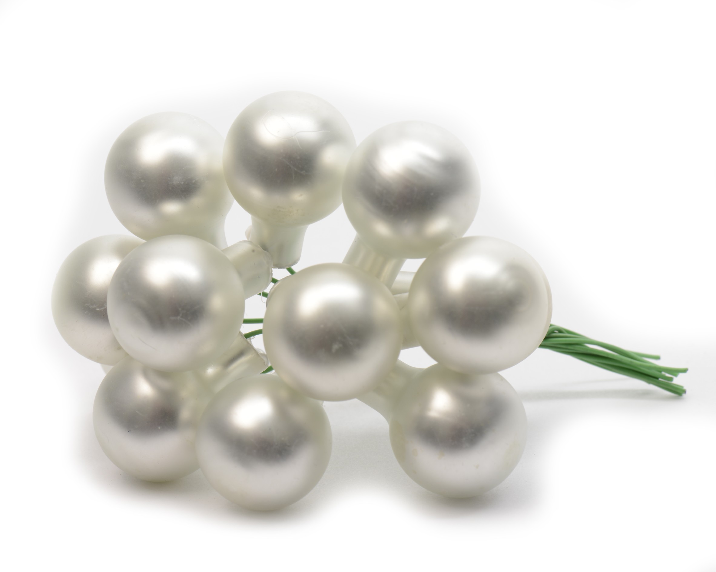 Kúlur á vír 20mm 12stk silfur