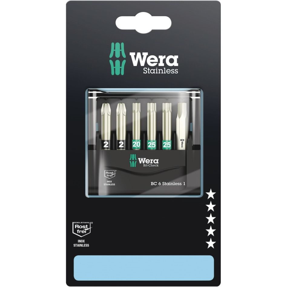 Bitasett Wera Bit-Check 6 Stainless 1 SB