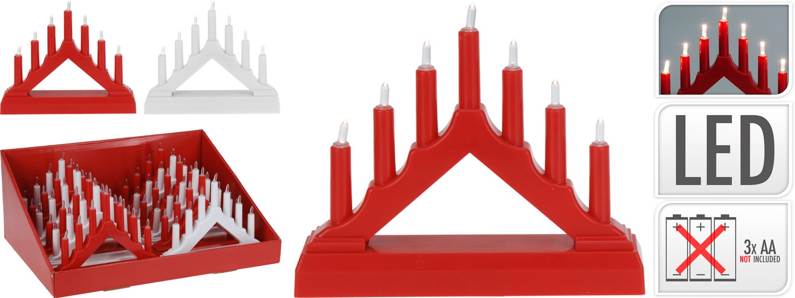 Aðventuljós LED 13cm 2 gerðir