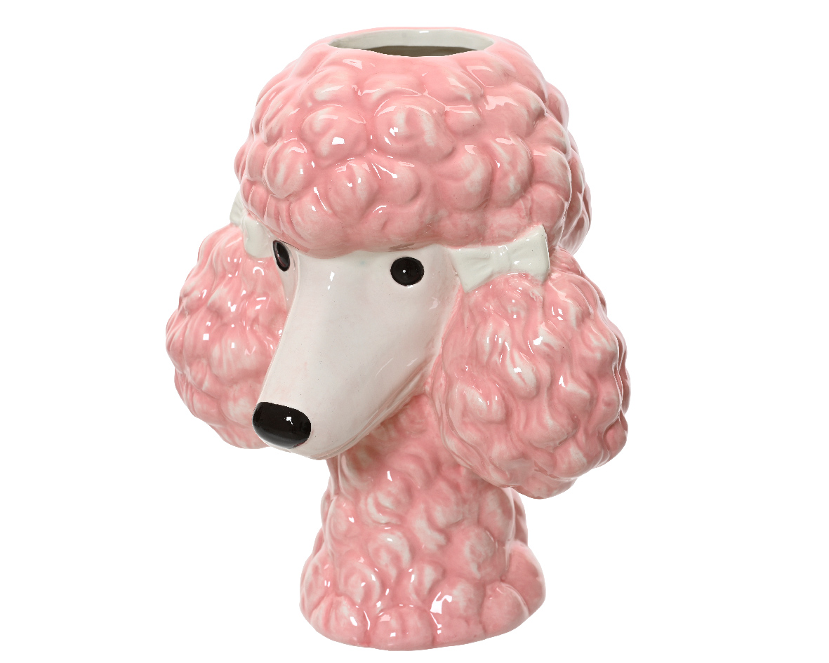 vasi hundur bleikur 17,6*15,6*h20,7cm