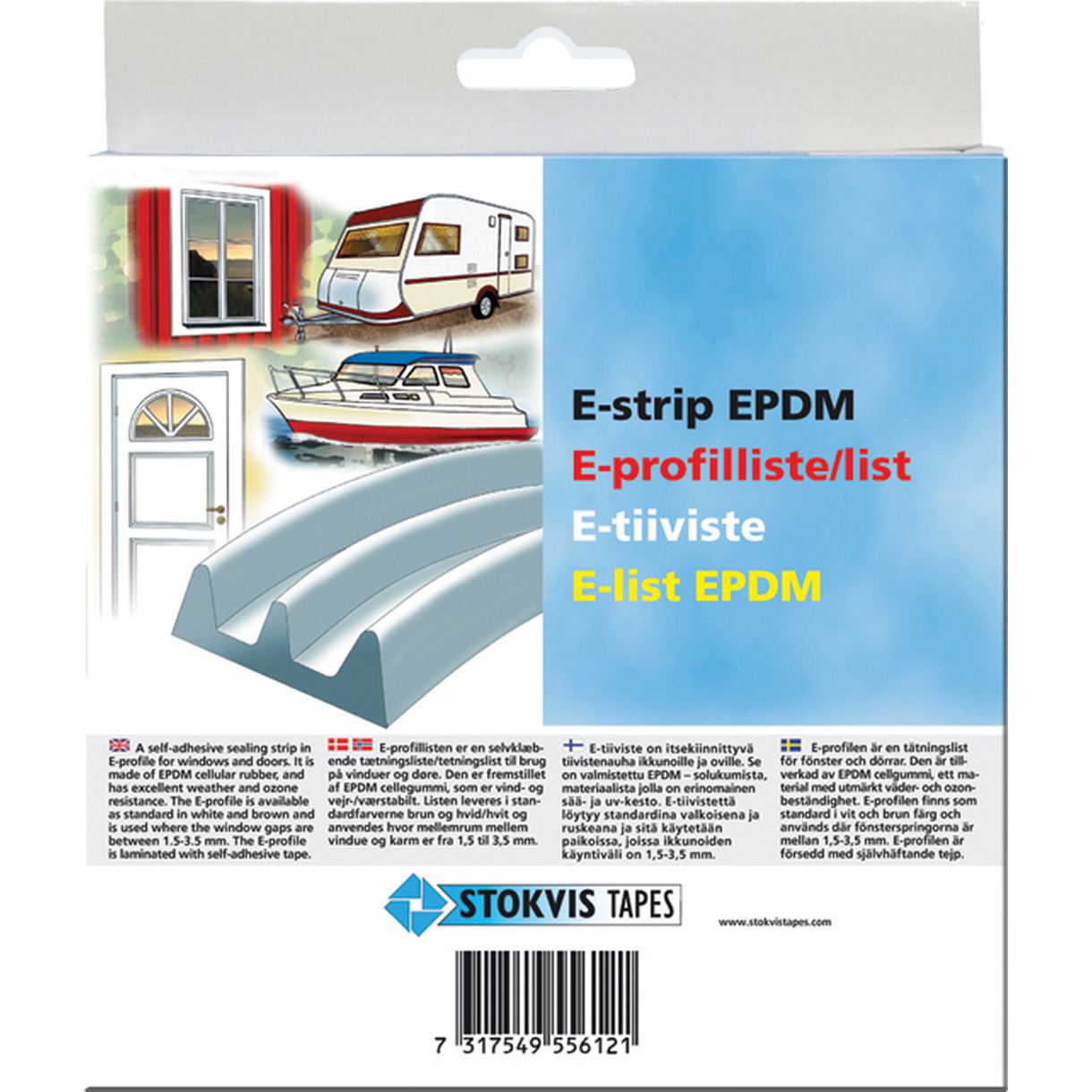 ÞÉTTILISTI E 9MMX4MMX6M  HVÍTUR STOKVIS TLE9556WH