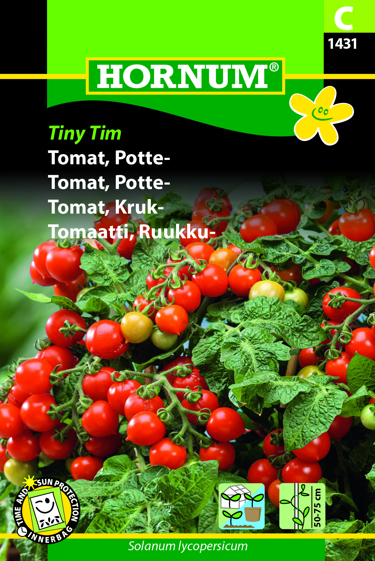 Fræ Tómatar Solanum lycopersicum Tiny Tim