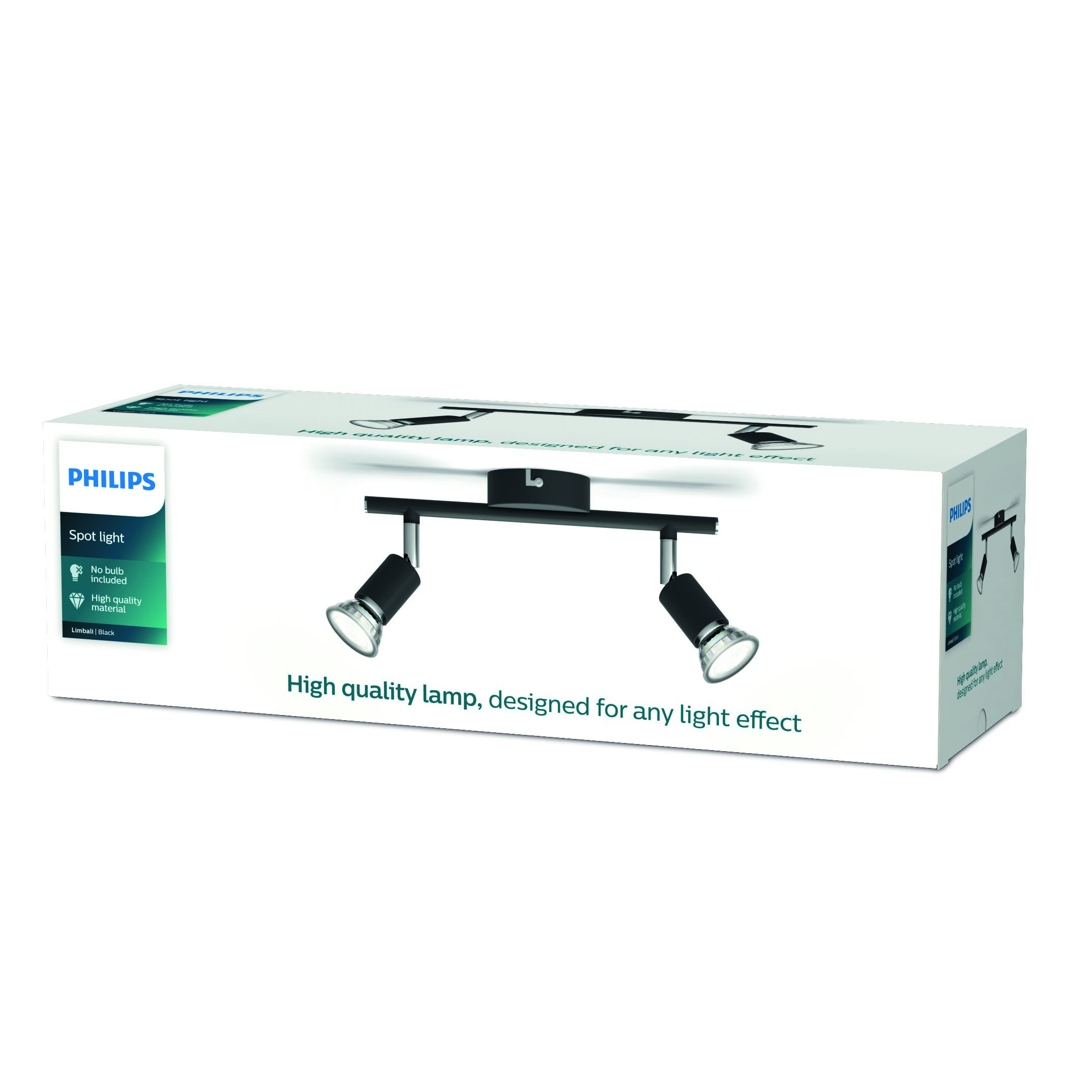 Limbali kastari 2x50W svartur