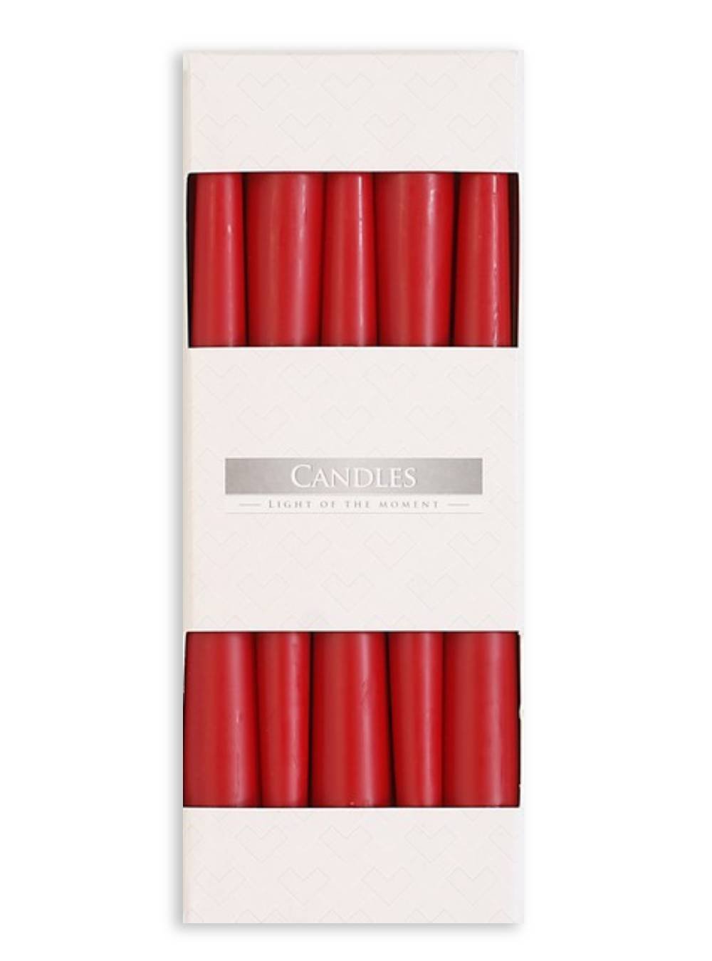 Stjakakerti 24,7cm 10stk í pakka rauð