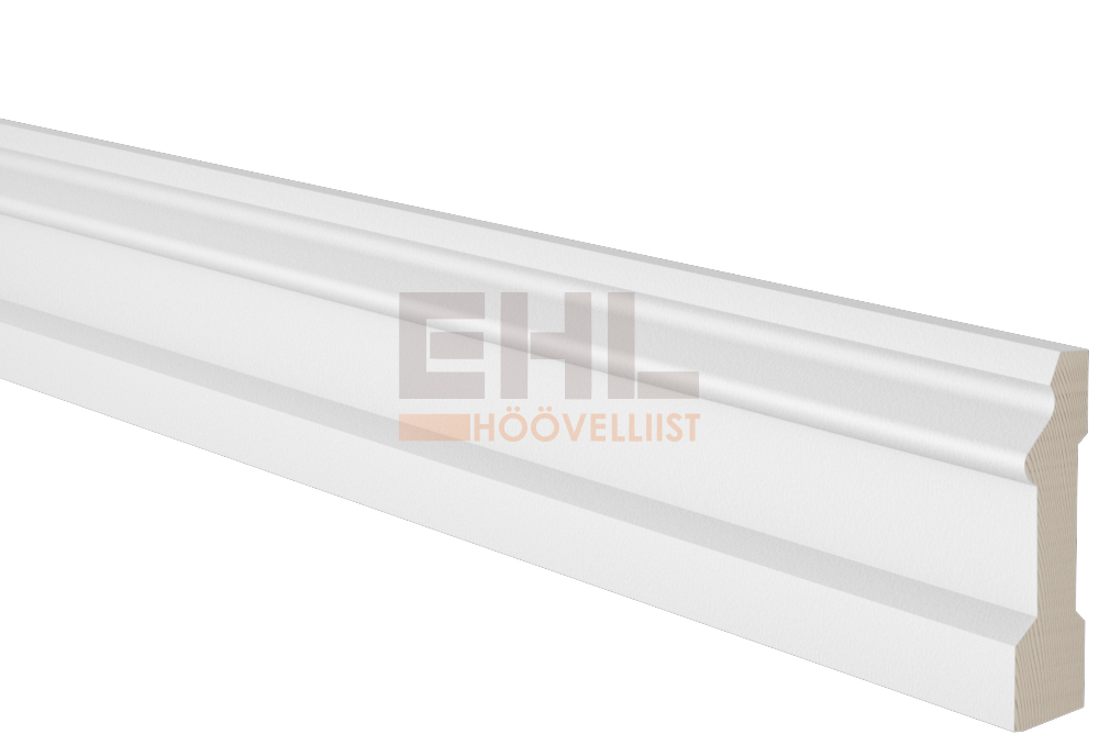 GÓLFLISTI 15X70 HVÍTLAKKAÐUR 2.7