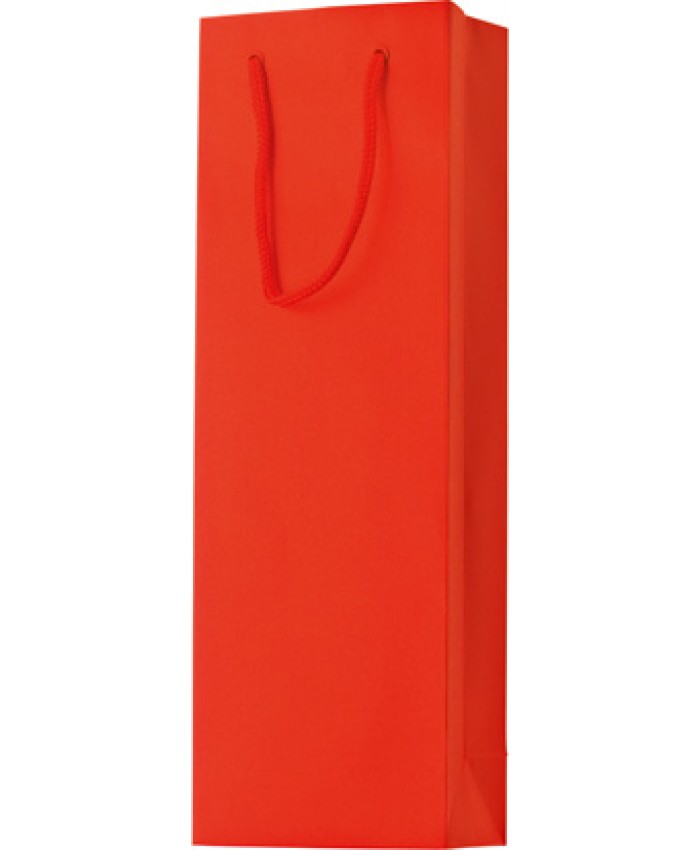 Flöskupoki rauður einlitur 12*37cm