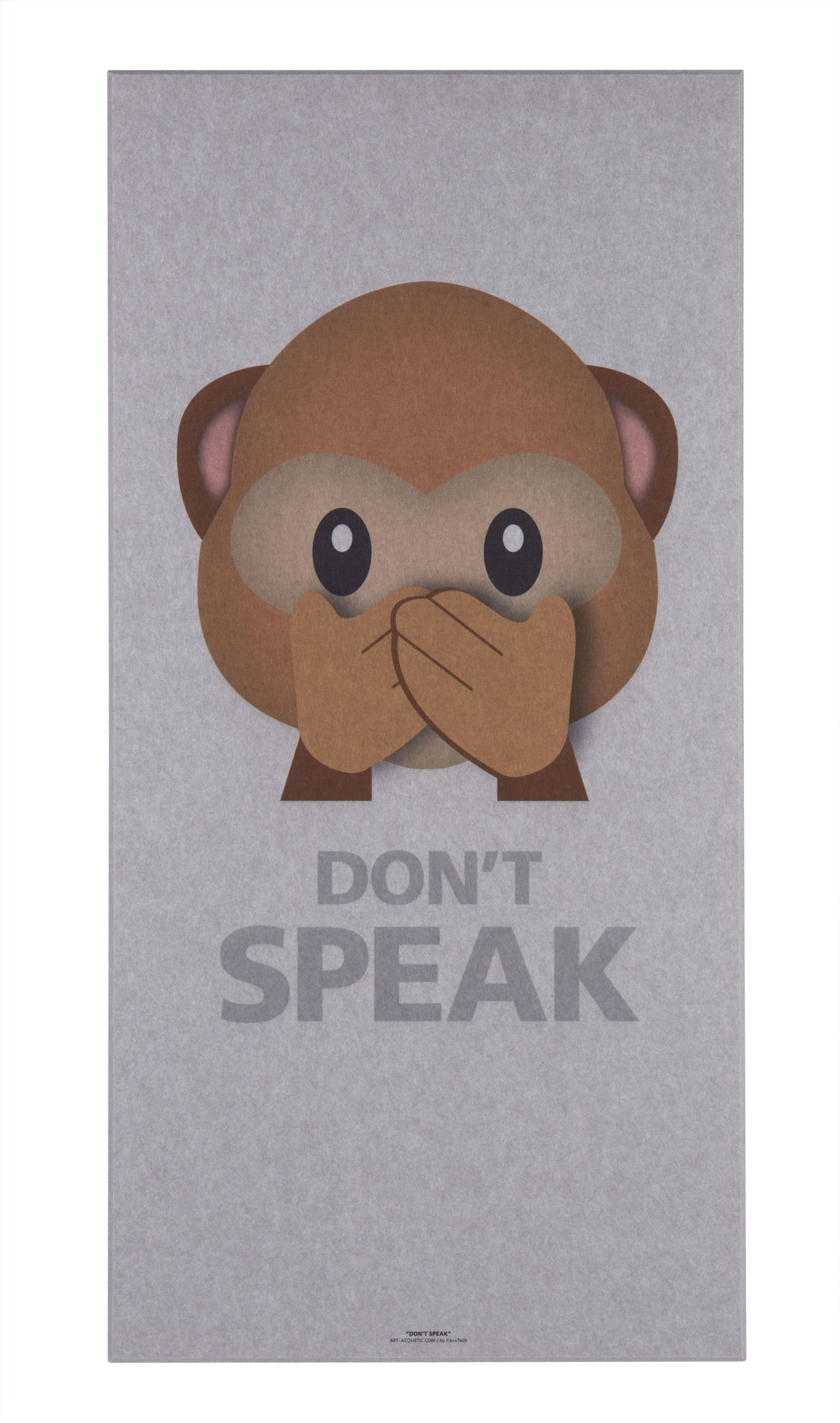 Hljóðdempandi mynd Api talar ekki 9x600x1200mm D.grátt