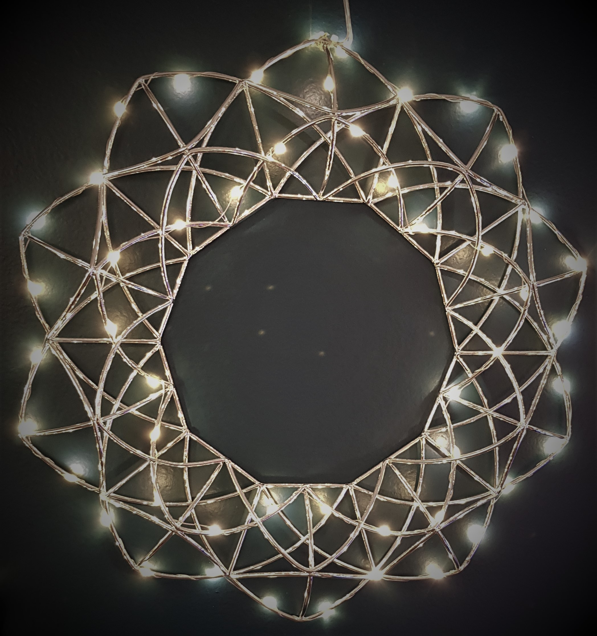 Stjörnukrans silfur 40cm