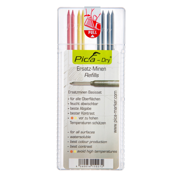 PICA DRY ÁFYLLING 3 x GRAFÍT-3 x RAUÐIR-2 x HVÍTIR, 4020