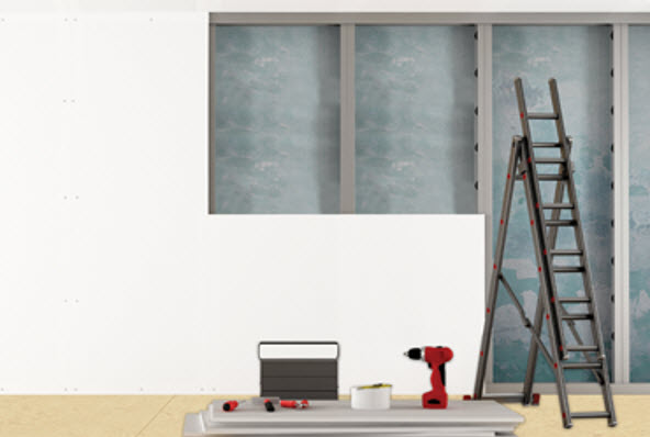 Harðtex HD, máluð, rakavarinn “Fjósaplata” 1200 x 2750 x 6 m