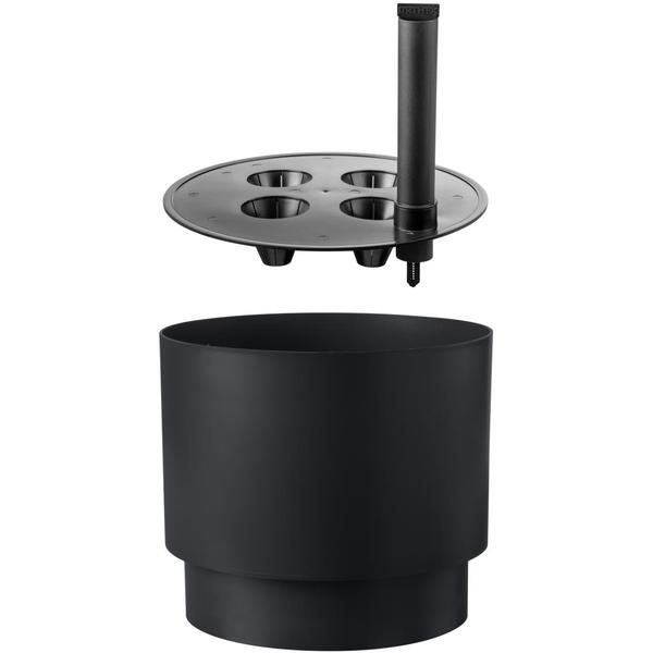 Plastpottur sjálfvökvandi svartur 40cm