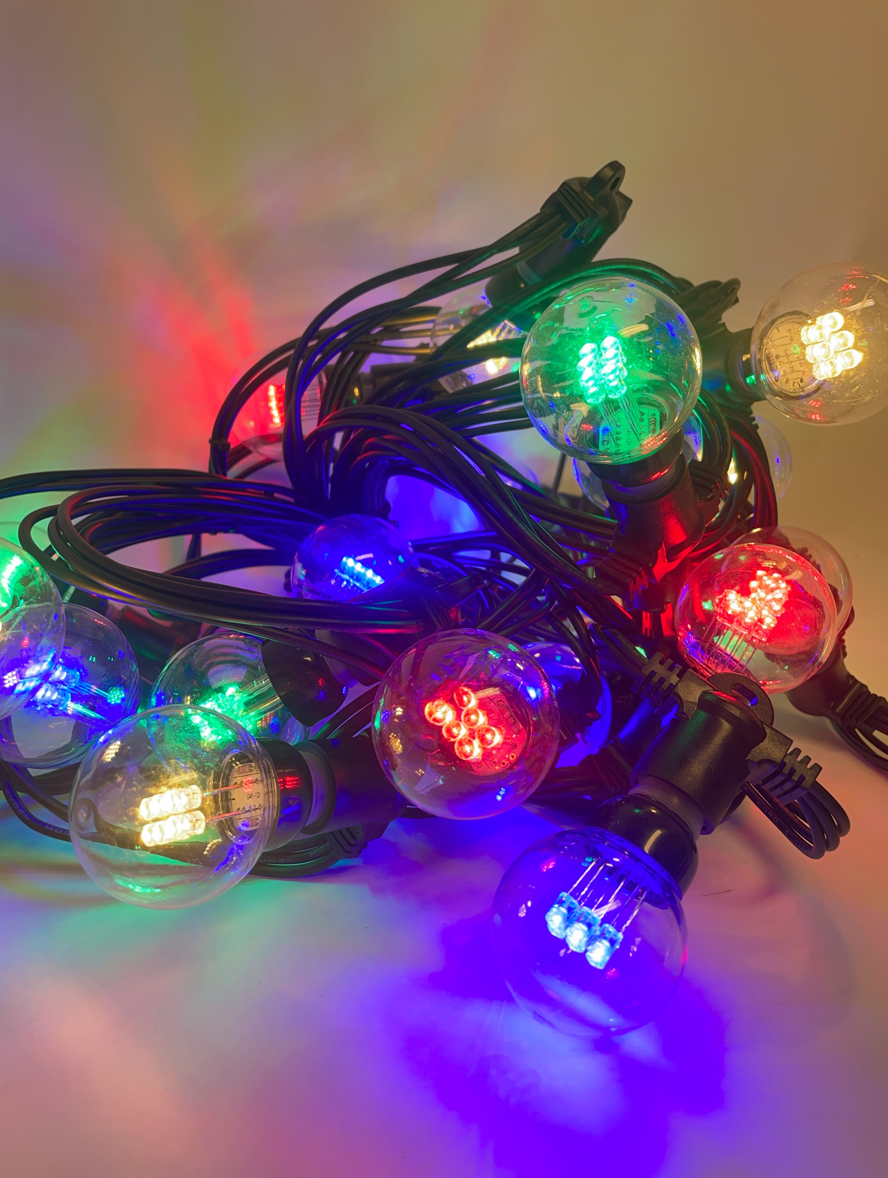 Frost Galaxy samtengjanleg 20LED E14 10mtr marglit