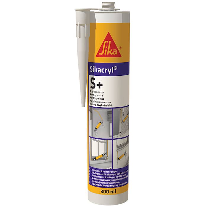 Sikacryl S+ akrýlkítti hvítt 300ml