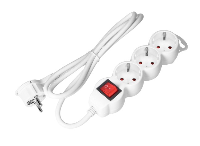 FJÖLTENGI 3F HVÍT 3M MEÐ ROFA ES-5/W/3 VIRONE