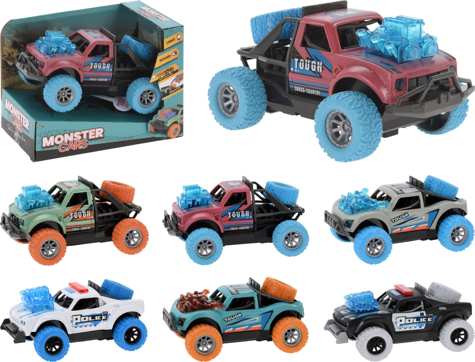 Trukkur Friction 15cm m/ljósi og hljóði