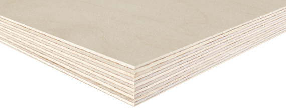 Birkikrossviður 122X250 cm, 15mm Vatnslímdur BB/WG