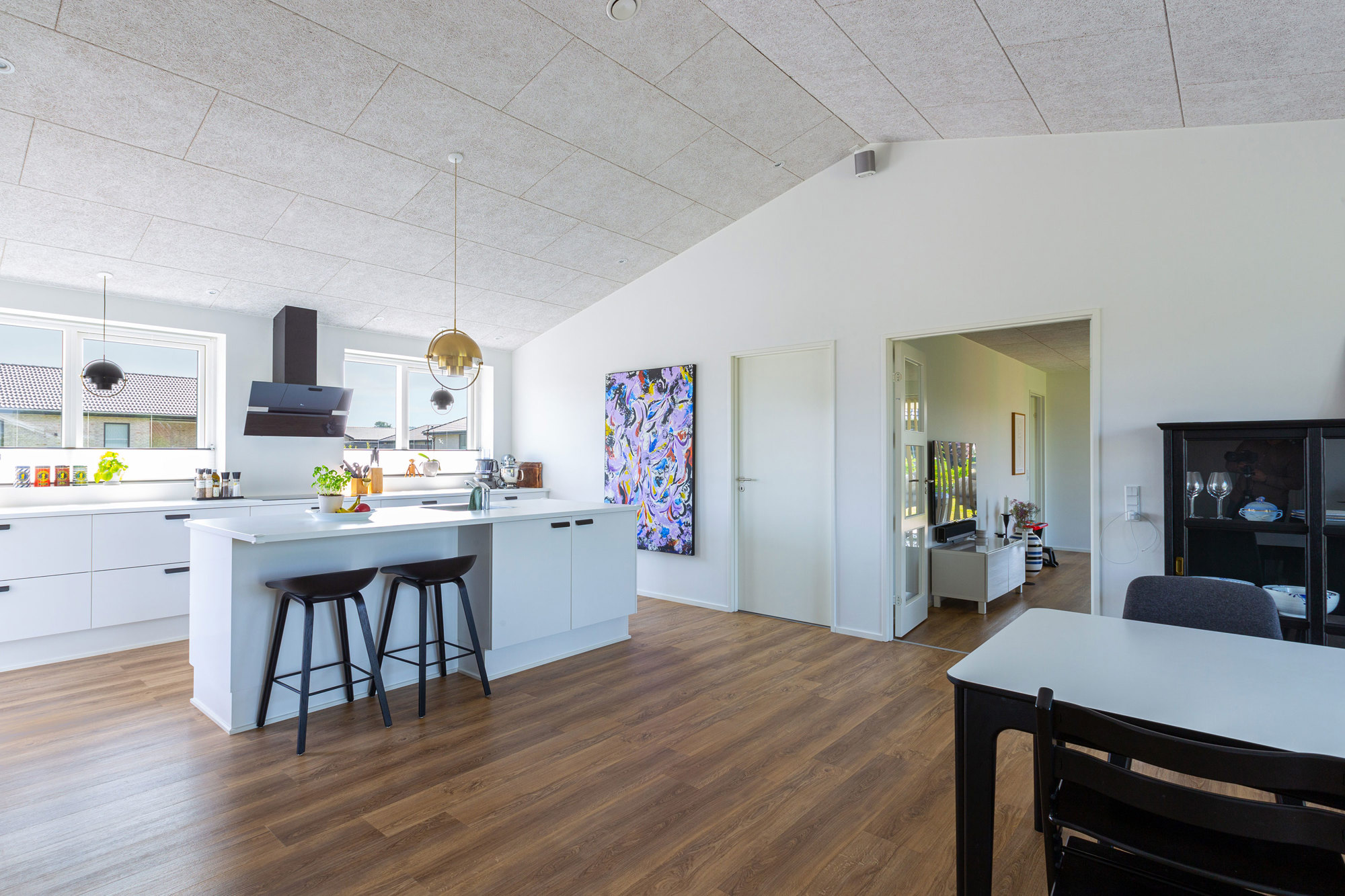 Loftaklæðning hljóðplata 60x120x25mm Hvít - 1,5 mm þráður