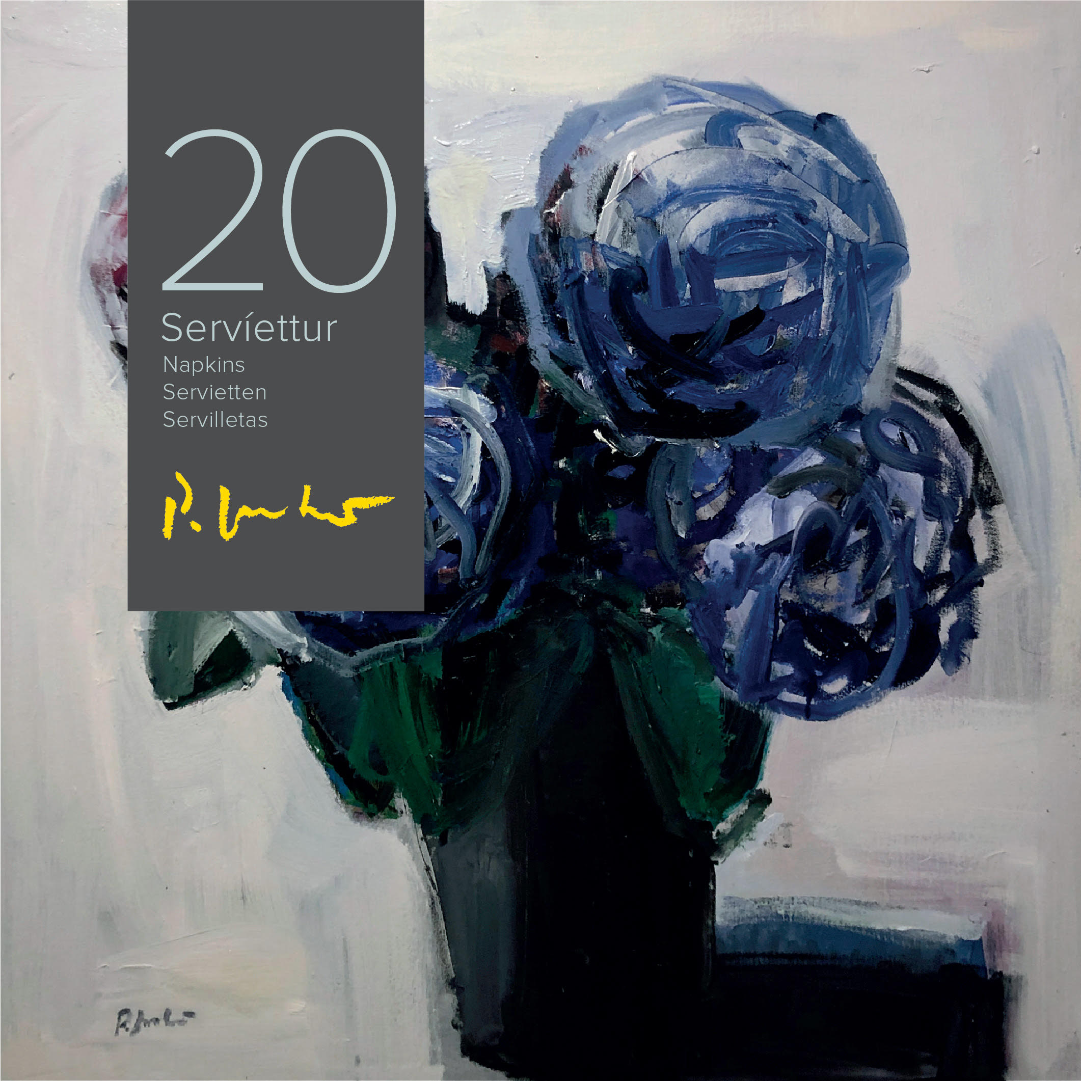 Servíettur P. Gautur blóm